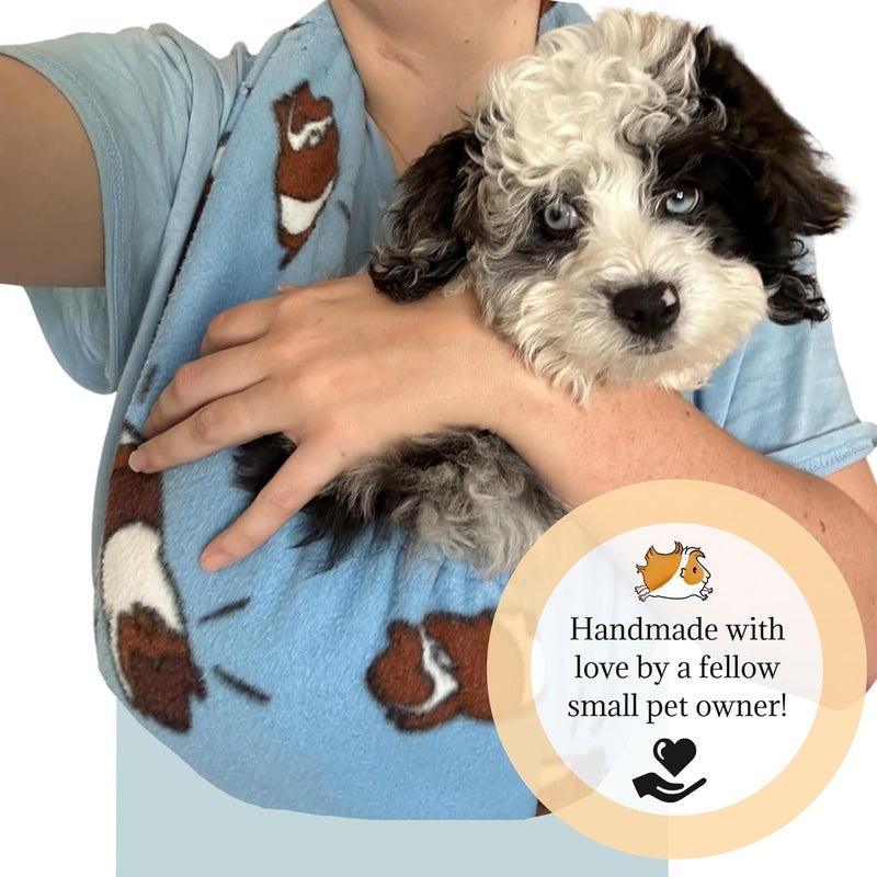 Handmade Bonding Scarf for Small Pets | Perfect for Guinea Pigs, Rats, Chinchillas, Hedgehogs, Ferrets, Puppies, Kittens, & More! (Orange Tiedye) - Image 4